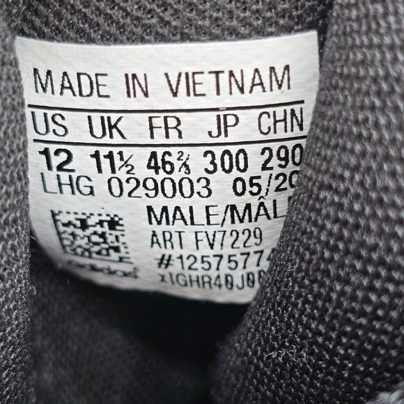 Adidas Hoops 2.0 Mid Shoes Men's 12 Black Lace Up Athletic Basketball Sneakers - Picture 1 of 8